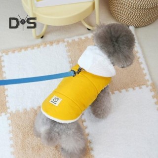 Warmer Hundemantel aus Fleece mit Kapuze, Winterkleidung für Haustiere, dicke Schneejacke, Outdoor-Reisebekleidung für kleine