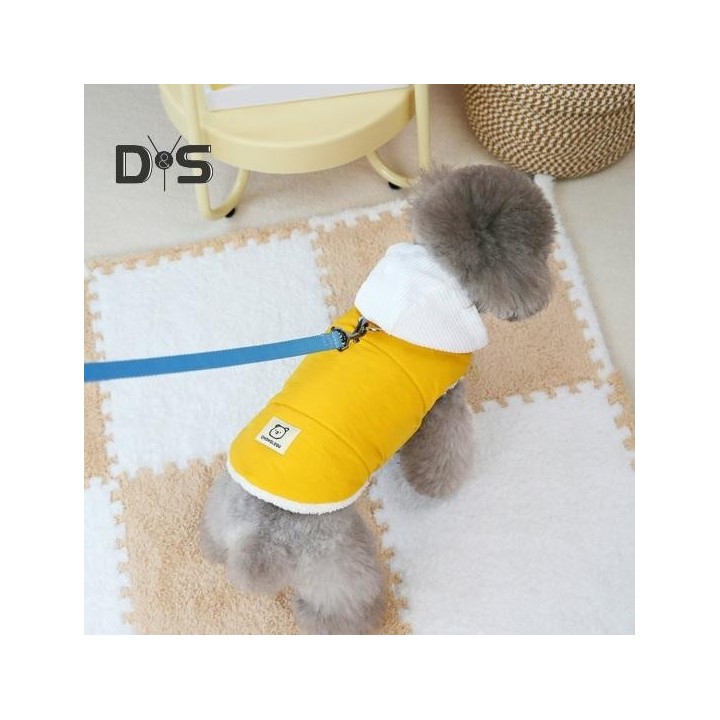 Warmer Hundemantel aus Fleece mit Kapuze, Winterkleidung für Haustiere, dicke Schneejacke, Outdoor-Reisebekleidung für kleine