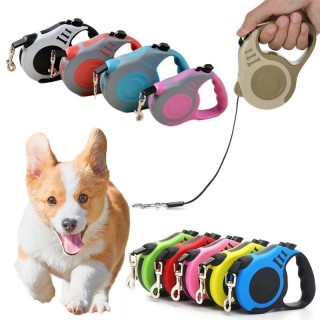 5 m lange, robuste Haustierleine für große Hunde, strapazierfähige, einziehbare Hundeleine aus Nylon, automatisch ausziehbare