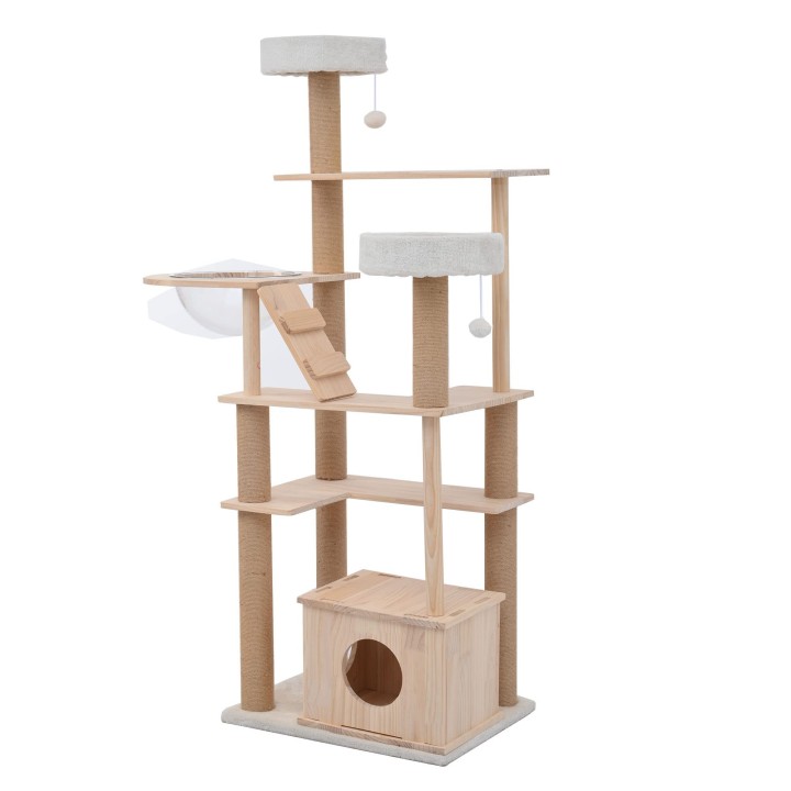 OSJ Katzenkratzbrett für Katzen und Haustiere, natürlich, mit Hanfschnur, zum Kratzen, inklusive leicht zu reinigendem Platz,