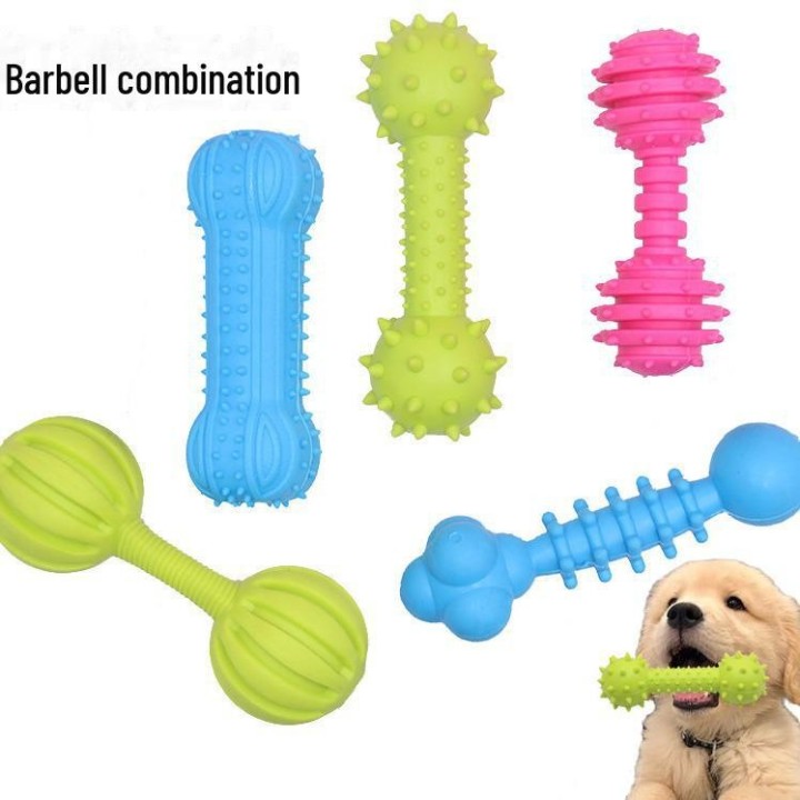 Kauspielzeug mit Langhantel-Sound: TPR-Material für Hunde Fruit Green