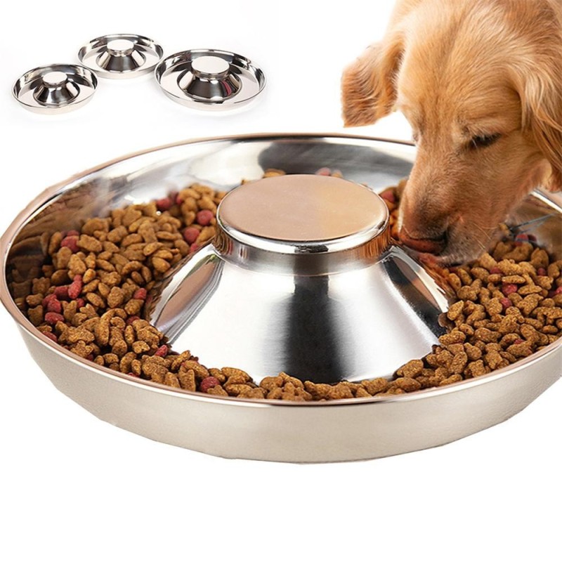 Hundenapf mit großem Fassungsvermögen, Futternäpfe aus Edelstahl für Haustiere, Katzen und Hunde, Futternapf aus Metall, Futt