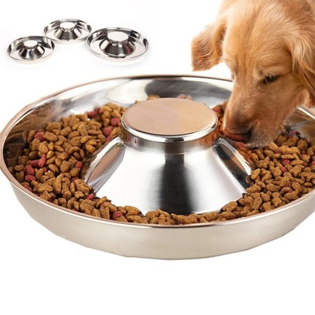 Hundenapf mit großem Fassungsvermögen, Futternäpfe aus Edelstahl für Haustiere, Katzen und Hunde, Futternapf aus Metall, Futt