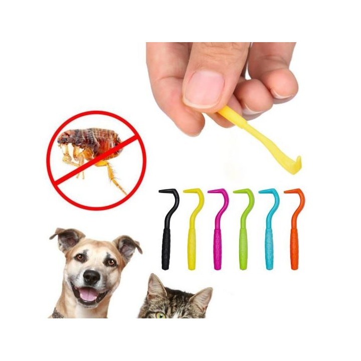 3-teiliges Werkzeug zum Entfernen von Zecken, schmerzlos, multifunktional, Kunststoff, für Katzen, Hunde, Flohzecken, Clip fü