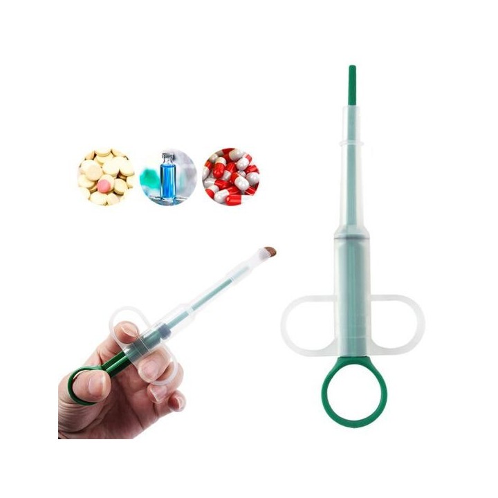 Haustier Hund Katze Tablet Pille Pistole Piller Push Dispenser Medizin Wasser Spritze Feed blau