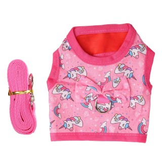 Kaninchen Geschirr Leine süße Einhorn Hase Weste Leine für Chinchilla Hamster Meerschweinchen S