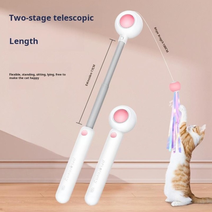 Trendy Unisex Für Kätzchen Katzenminze Ersatz Haustierbedarf Feder Katzen-Teasing-Stick Haustier-Laser Ausziehbarer Neuer Ers