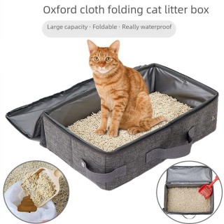 „Tragbarer, wasserdichter, faltbarer Katzenstreubeutel für unterwegs“ Cat Litter Tray