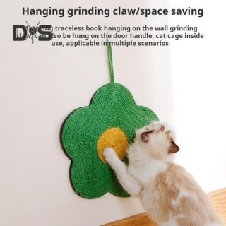 Katzenkratzmatte zum Aufhängen an der Wand, natürliches Sisal, Katzenkratzbrett, Blumen-/Orange-Form, Krallenschleifer, Teppi