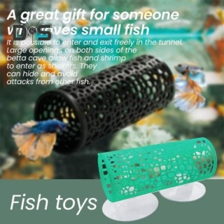 Betta-Fischtunnel, hohles Fischversteck, Höhle, Ruheröhre, Betta-Hängematte, Aquarium-Zubehör, Aquarium-Dekor für kleine Fisc