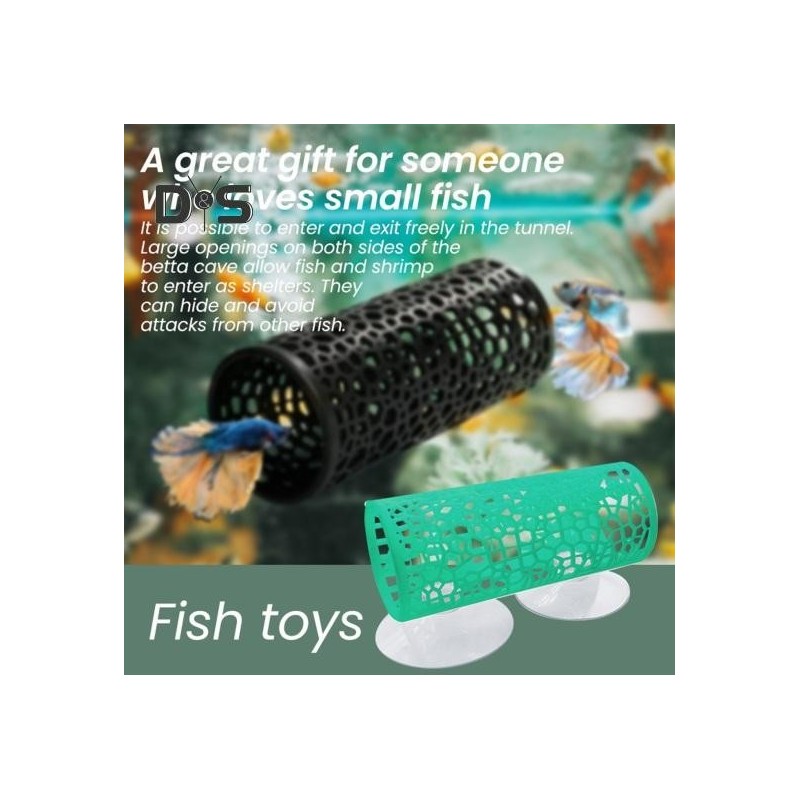Betta-Fischtunnel, hohles Fischversteck, Höhle, Ruheröhre, Betta-Hängematte, Aquarium-Zubehör, Aquarium-Dekor für kleine Fisc
