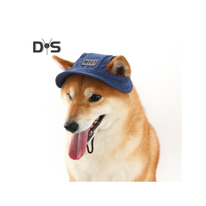 Haustierhut mit Ohrlöchern, verstellbarer Sonnenschutzhut für Hunde, für den Außenbereich, Haustiervisier, Kopfbedeckung für