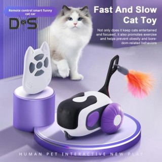 Ferngesteuertes, intelligentes elektrisches Katzenspielzeug, wiederaufladbar über USB, bewegliches mobiles Autospielzeug mit