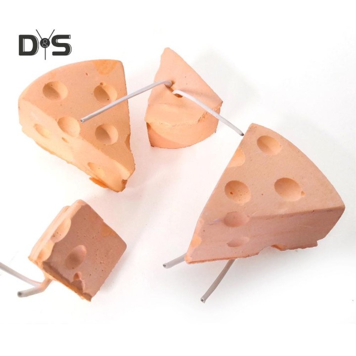 Puppy Town Haustier Kaninchen Hamster Käseform Zähneknirschen Mineral Kalzium Molar Stein Spielzeug S