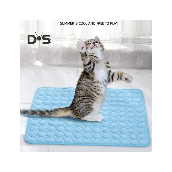 Kühlmatte für Hunde, selbstkühlendes Sommer-Haustier-Pad, tragbares Reise-Hundebett, wiederverwendbare Kühlpads, Eisseide-Sch