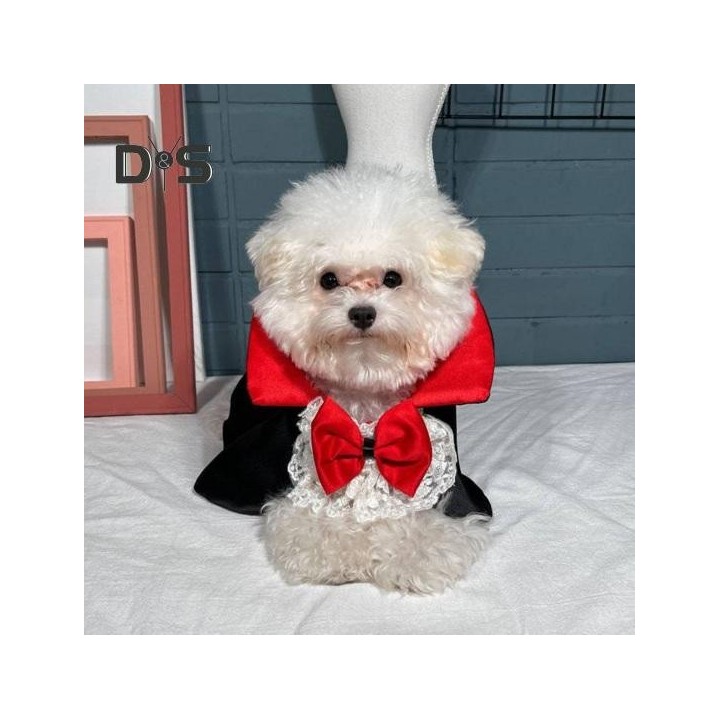 Zaubererumhang für Haustiere, Halloween-Dämonen-Umhang, Kostüm für kleine Hunde, Haustier-Anziehkleidung für Halloween-Weihna