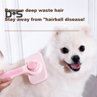 Selbstreinigende Haustierbürste, hautfreundliche Katzenpflegebürste zum Haaren von Haustieren, Massagekamm, Werkzeug zur Entf