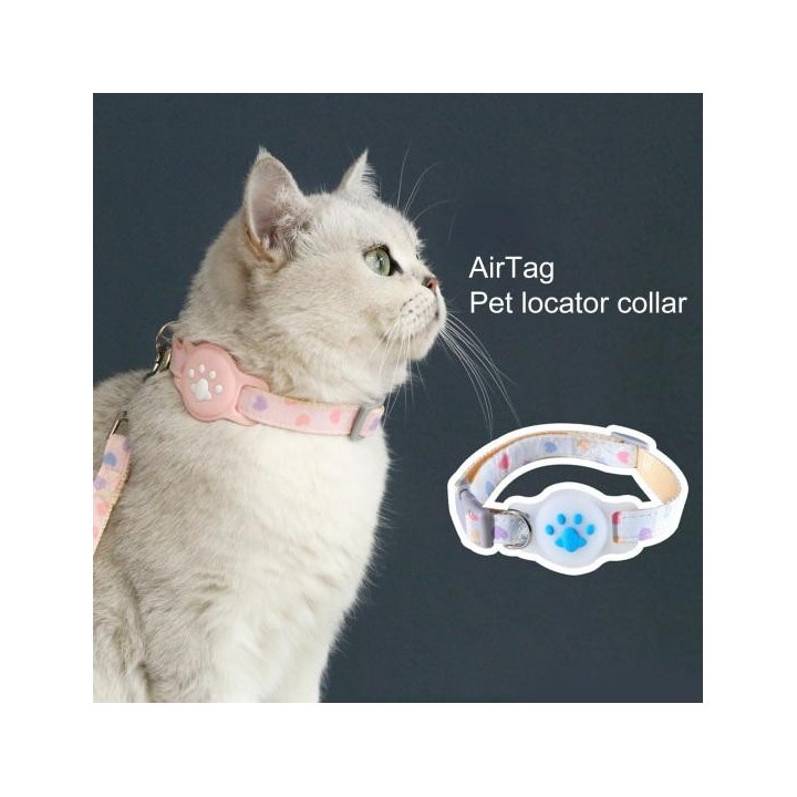 1 Set abnehmbarer Haustier-Umhängegurt, im Dunkeln leuchtend, nützliche, abriebfeste Halsband-Tracker-Abdeckung für AirTag bl