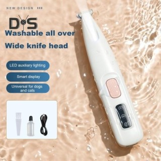 Hundepfotenschneider mit LED-Licht, elektrischer Hundeschneider, wiederaufladbar, geräuscharm, Haustierschneider, Haarschneid