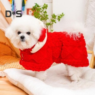 Haustiermantel mit Kapuze, warmes Fleece-Winterkostüm für Hunde, Hundebekleidung für kaltes Wetter für den täglichen Gebrauch