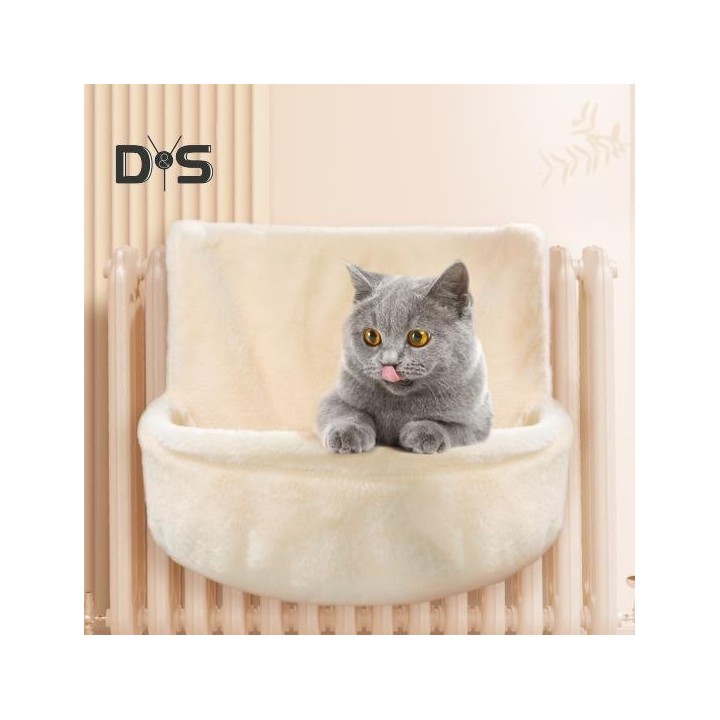 Katzen-Heizkörperbett für Heizungen, faltbares hängendes Katzenplüschbett mit Metallrahmen, gemütliche Katzenhängematte, warm