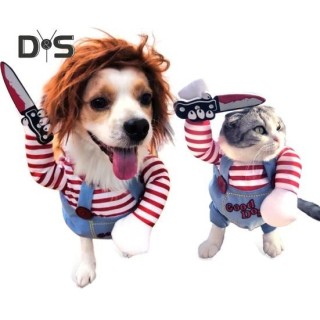 Hundekostüm, Haustier, lustiges Haustierzubehör, süßes Kurier-Astronauten-Piratenkostüm, Cosplay-Outfit, weiche Haustierkleid