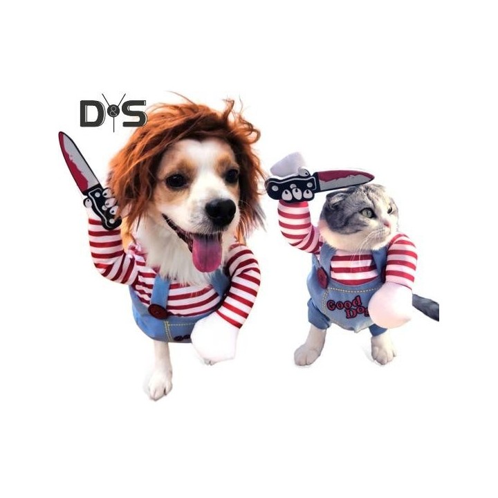 Hundekostüm, Haustier, lustiges Haustierzubehör, süßes Kurier-Astronauten-Piratenkostüm, Cosplay-Outfit, weiche Haustierkleid