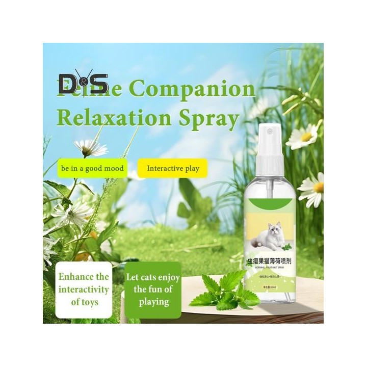 60 ml Katzenminzenspray, natürlicher Katzenminzennebelspray zur Stresslinderung für Kätzchen, attraktive Katzenminzen-Sprühfl