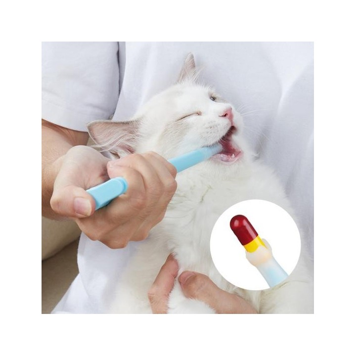 Universeller Futterspender für Haustiere, kreative, umweltfreundliche Pillenmedizin blau