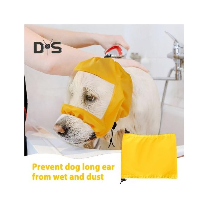 Badehaube für Haustiere mit Ohrenschutz, überhängender Duschhut für Katzen, Hunde, Kätzchen, Welpen, verstellbar, wasserdicht