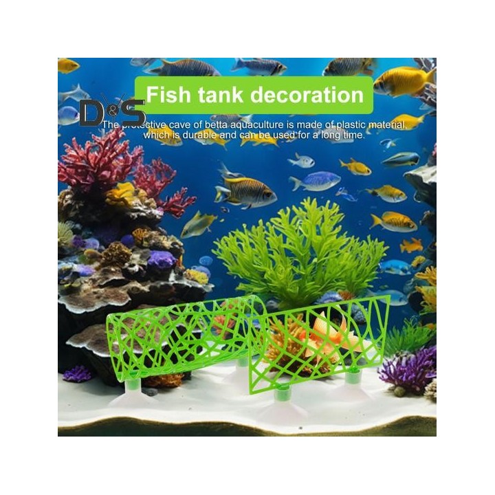 2 Stück Zuchttunnel für Kampffische, einfach zu installieren, Schutzhöhlenrohr mit Saugnapf, Laichplätze für Kampffische, Zuc