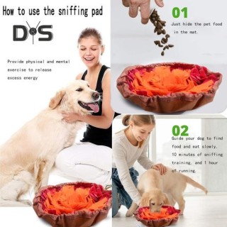 Schnüffelmatte für Hunde, Schnüffelpad für Haustiere, faltbar, Matte für langsames Füttern, interaktives Puzzle-Spielzeug, ru