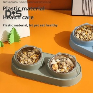 Futternapf für Haustiere, erhöhter Einzel-/Doppelnapf für Hunde, auslaufsicher, rutschfest, Futterspender für Katzen, Futter-