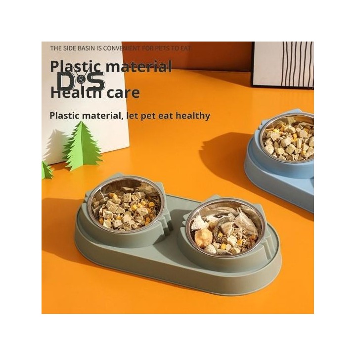 Futternapf für Haustiere, erhöhter Einzel-/Doppelnapf für Hunde, auslaufsicher, rutschfest, Futterspender für Katzen, Futter-