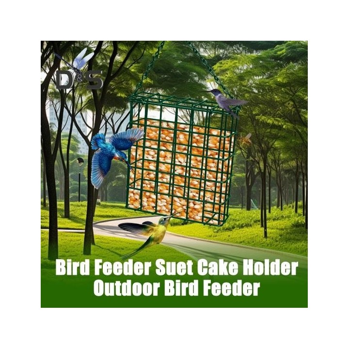 Talgkäfig-Vogelfutterspender für den Garten im Freien, Eisenkäfige, zum Aufhängen außerhalb des Talgfutterspenders, einzelner