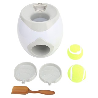 Hundetennis-Futterbelohnungsautomat, interaktiver Hundeball-Futterautomat mit flachem Futtertablett für Hunde