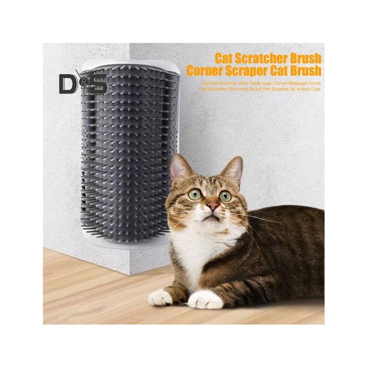 Katzen-Selbstpflegegerät, Wand-, Tisch- und Beinmassagekamm, Katzenkratzbrett, Fellpflegebürste, Haustierbedarf für Hauskatze