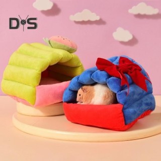 Plüsch-Hamsternest, Kleintier-Versteck, Bett, gemütliche Kaninchenhöhle, Haus für Meerschweinchen, Frettchen, Igel, Winterruh