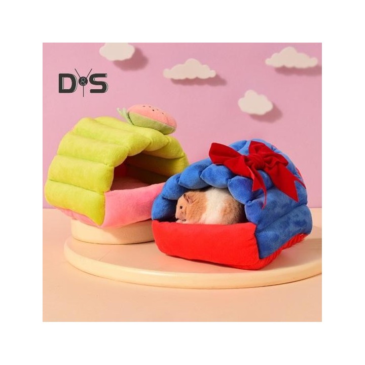 Plüsch-Hamsternest, Kleintier-Versteck, Bett, gemütliche Kaninchenhöhle, Haus für Meerschweinchen, Frettchen, Igel, Winterruh