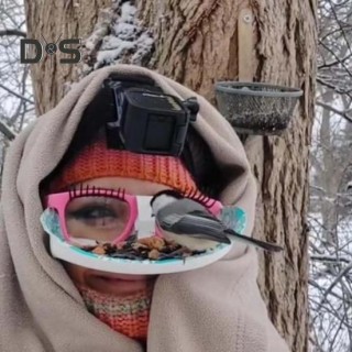 Vogelfutterspender-Brille für das Gesicht, Vogelfutterstation auf Augenhöhe, tragbarer Kolibri-Futterspender für das Gesicht