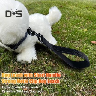 Kurze Hundeleine, 12 Zoll große Hundeverkehrsleine mit gepolstertem Griff, strapazierfähiges Nylon-Zugseil für das Training u