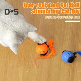 Interaktives Katzen-Rollball-Spielzeug, durch Berührungsbewegung aktivierter Smart Ball mit 3 Modi, über USB wiederaufladbar,