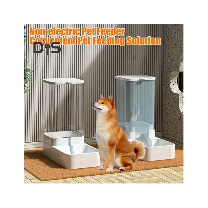 Automatischer Katzenfutterspender, 3,8 l/133,7 oz, Haustier-Wasserbrunnen, 2,0 kg schwerer Katzen-/Hundefutterspender, große