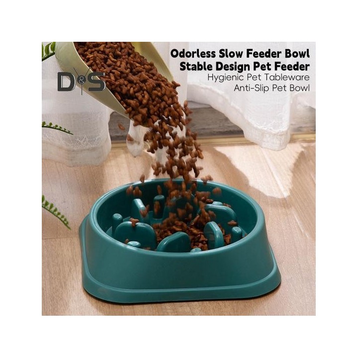 Slow Feeder Bowl, Anti-Rutsch-Hundefutternapf mit langsamer Nahrungsaufnahme, Anti-Erstickungsschutz, Puzzle-Futternapf, Laby