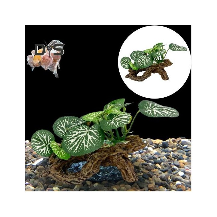 Aquarium-Dekoration, künstliche Pflanze, Aquarium-Ornament, Aquarium-Zubehör, Wasserdekor für Kampffische, kleinere Reptilien