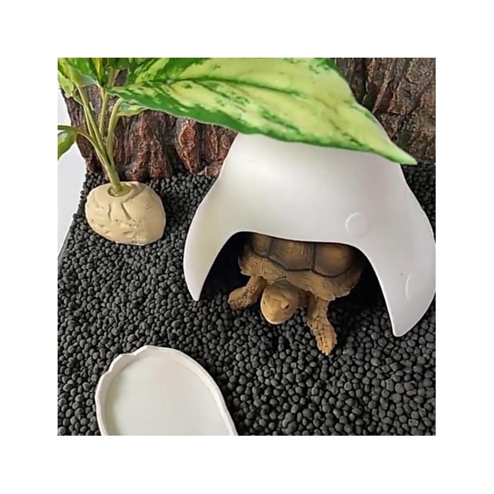 Stabile Reptilienplattform, rutschfest, umweltfreundlich, großes Reptilienversteck, Unterschlupf für Haustiere B