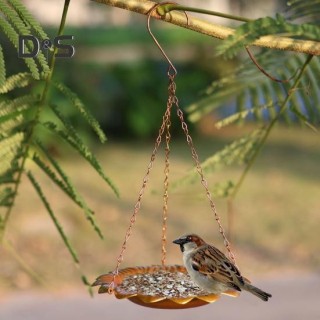 Hängendes Futtertablett für Wildvögel, Metall, Blumenform, Samen-Futtertablett, Gartendekoration für den Außenbereich, für Hi