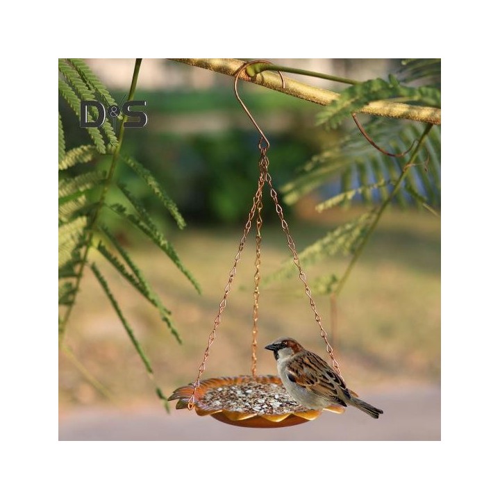 Hängendes Futtertablett für Wildvögel, Metall, Blumenform, Samen-Futtertablett, Gartendekoration für den Außenbereich, für Hi