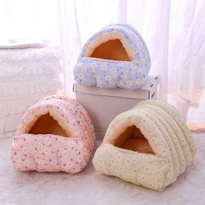 PP cotton Cat Sleeping Bed Soft Pet Beds Kennel Cat Sofa House Cat Warm Basket  Autumn M rosa