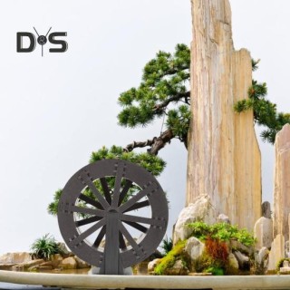 Wasserrad DIY Wasserfall Brunnen Zubehör Brunnenrad für Bach- und Generatorszenen Layout Aquarium Dekor 13cm